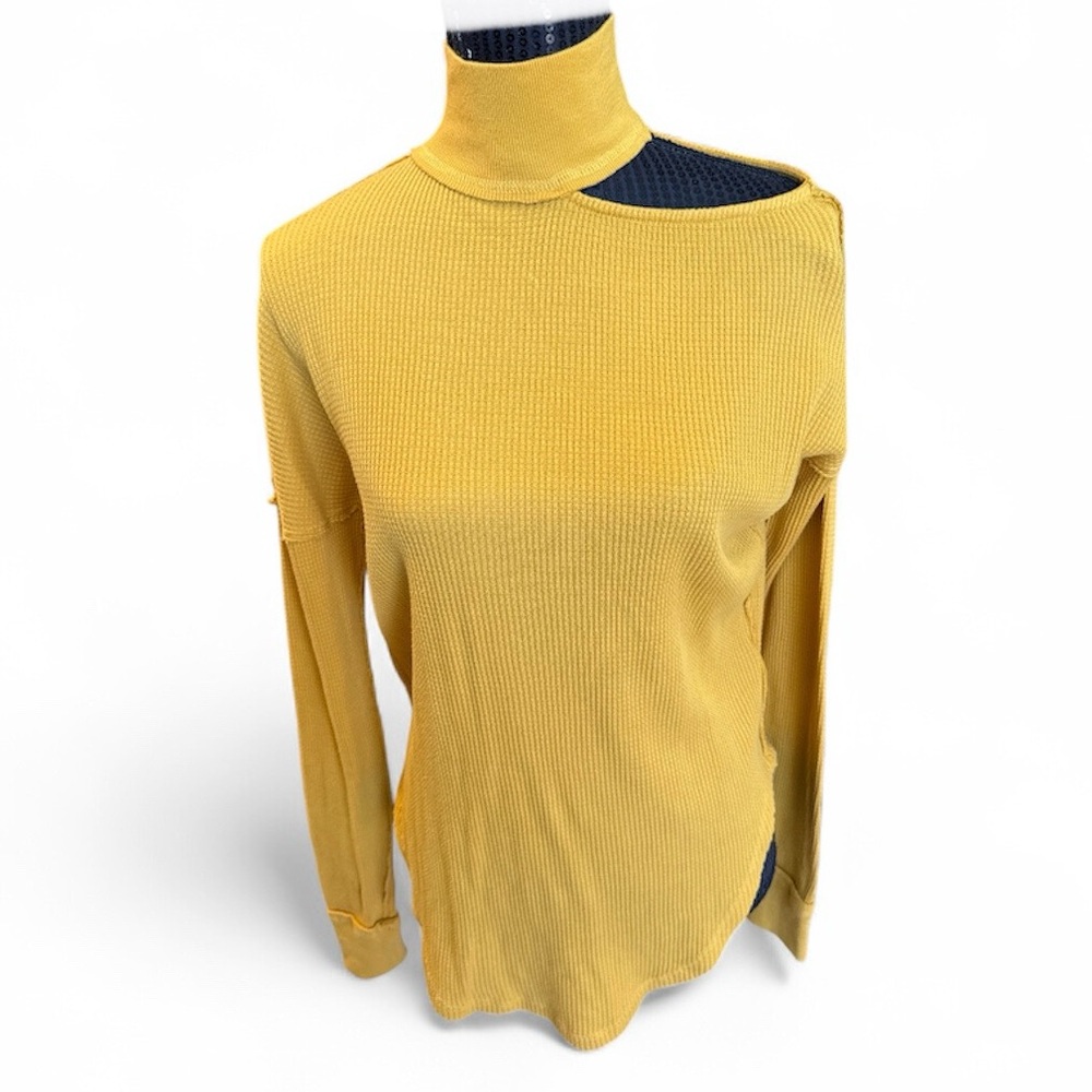 We The Free/Free People Just For You Cutout Thermal Turtleneck Top